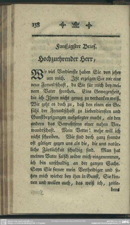 Funfzigster Brief. Hochzuehrender Herr, ...