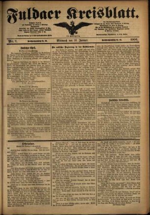 Ausgabe vom Mittwoch, den 10. Januar 1906.