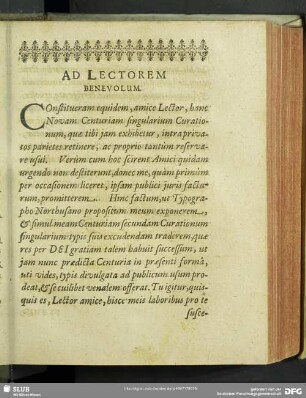 Ad Lectorem Benevolum
