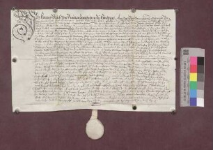 Abt Joachim von St. Gallen belehnt Hans Ulrich von Breitenlandenberg als Vormund der Kinder des verstorbenen Hug Gerwig von Hohenlandenberg mit Schloß Schneeburg und dem dabei gelegenen Bauhof mit der Vogtei Ebringen, Talhausen und Berghausen etc.