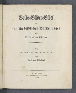 Volks-Bilder-Bibel in funfzig biblischen Darstellungen