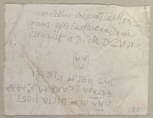 Die Nachschrift einer Inschrift und ein Wappen (?)