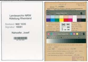 Entnazifizierung Josef Nahoefer , geb. 20.11.1910 (Kesselmeister)