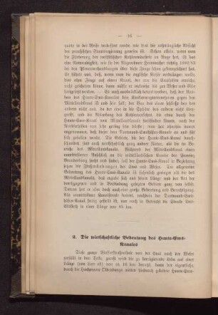 2. Die wirtschaftliche Bedeutung des Hunte-Ems-Kanales