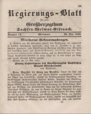 Nr. 19 : 29. Mai 1852