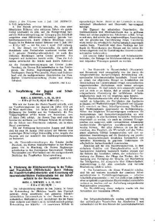 Verpflichtung der Jugend und Schulentlassung 1943 : [Erziehung] ; [Für das Reich] ; [Amtliche Erlasse] ; [Amtlicher Teil]