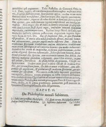 Caput. II. De Philosophia morali Sabiorum.