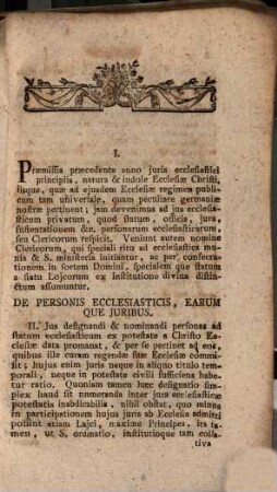 Positiones ex iure eccles. privato ...