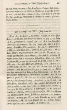 23-37 Die Theologie des XVII. Jahrhunderts