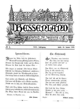 No. 2, 16. Januar 1899
