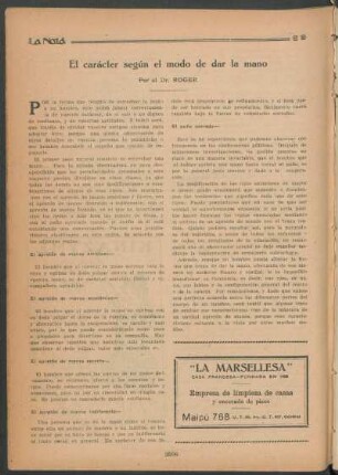 El carácter según el modo de dar la mano