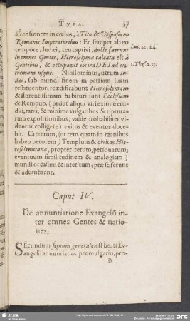 Caput IV. De annuntiatione Evangelii inter omnes Gentes & nationes