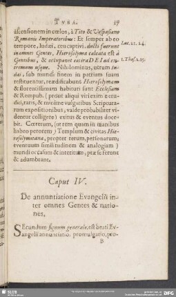 Caput IV. De annuntiatione Evangelii inter omnes Gentes & nationes