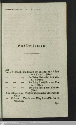 Subscribenten