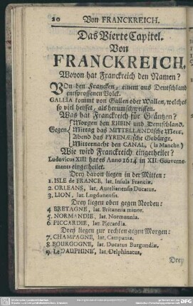 Das Vierte Capitel. Von Franckreich