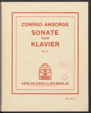 Sonate für Klavier op. 21