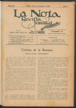 Crónica de la semana : Esser Pachá. - Recuerdos