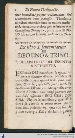 De Deo Uno Et Trino