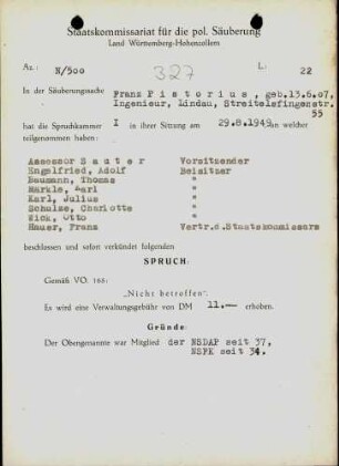Pistorius, Franz