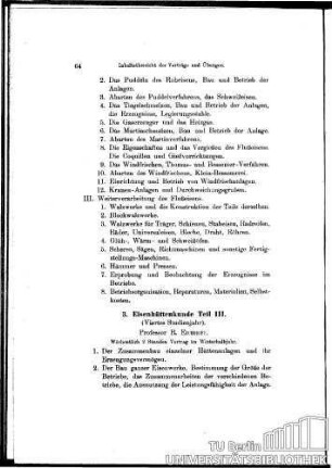 3. Eisenhüttenkunde Teil III