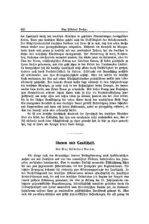 Stamm und Landschaft