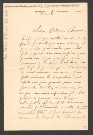 Brief an Ferruccio Busoni : 08.03.1901