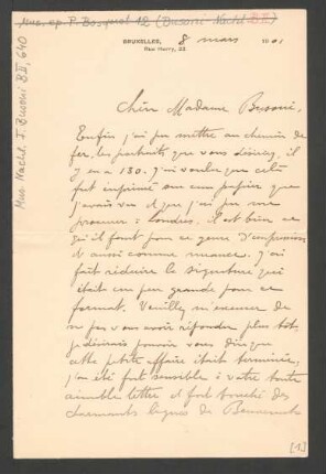 Brief an Ferruccio Busoni : 08.03.1901