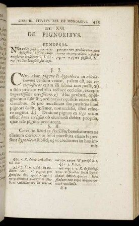 Tit. XXI. De Pignoribus. - Tit. XXXIV. De Voto Et Voti Redemtione.