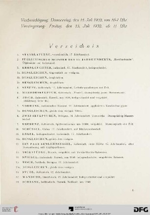 Verzeichnis (Nr. 1-111)