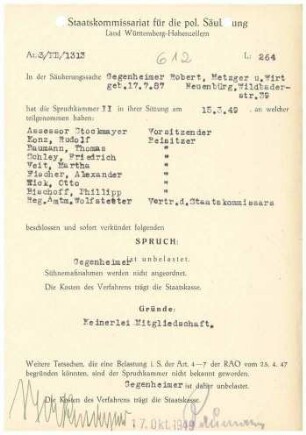 Gegenheimer, Robert