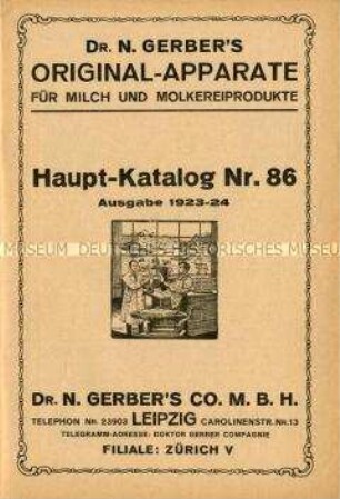 Dr. N. Gerber`s Original-Apparate / Haupt-Katalog Nr. 86