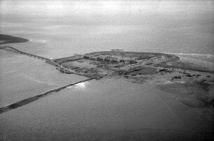 Welt: Lufbilder, Bauinsel [für das Eidersperrwerk]