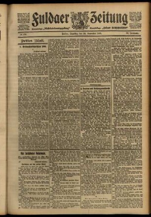 Dritte Ausgabe vom Samstag, den 24. November 1906.