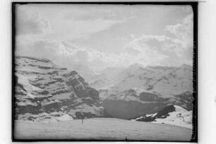 Blick auf den Eigergletscher vom Lauterbrunnental aus gesehen