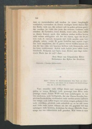 97. [Rådet i Lübeck till Sten Sture, förord i ett skuldfordringsmål, dat. d. 19 Juli 1491.]