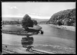 Hannoversch Münden. Zusammenfluss von Werra und Fulda, Blick stromaufwärts