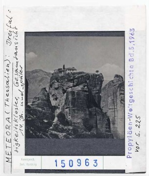 Meteora (Thessalien), Dreifaltigkeitskloster, Gesamtansicht. 14. Jhd. u. später