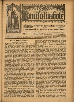 Ausgabe vom Sonntag, den 27. November 1898.
