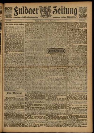 Ausgabe vom Freitag, den 20. November 1903.