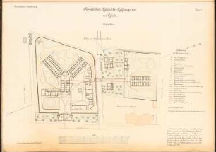 Gericht und Gefängnis, Glatz: Männergefängnis: Lageplan 1:500