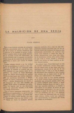 La maldición de una bruja