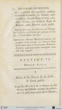 Section II: Droit civil