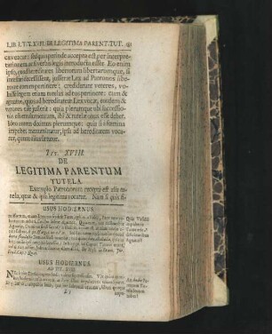 Tit. XVIII. De Legitima Parentum Tutela.