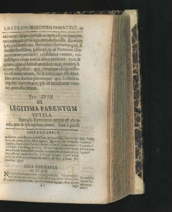 Tit. XVIII. De Legitima Parentum Tutela.