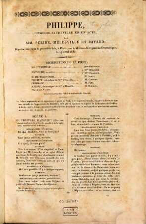 Philippe : comédie-vaudeville en un acte