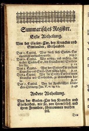 Summarisches Register.