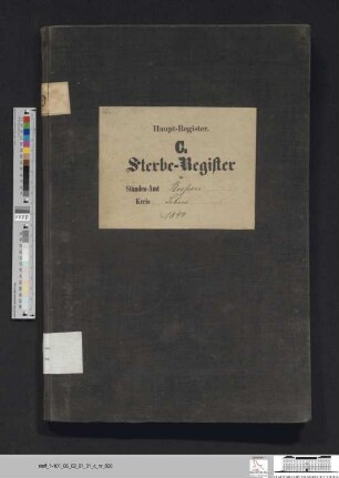 Sterberegister Booßen 1899