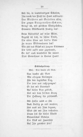 Schlußgesang.