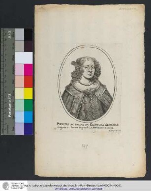 Princeps Ac Domina D. Eleonora Germaniæ hungariæ et Boemiæ Regina S. C. M. Ferdinandi III Coniux / P. Aubry Excudi