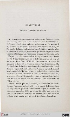 Chapitre VI: Emporium. Apostases et Navalia